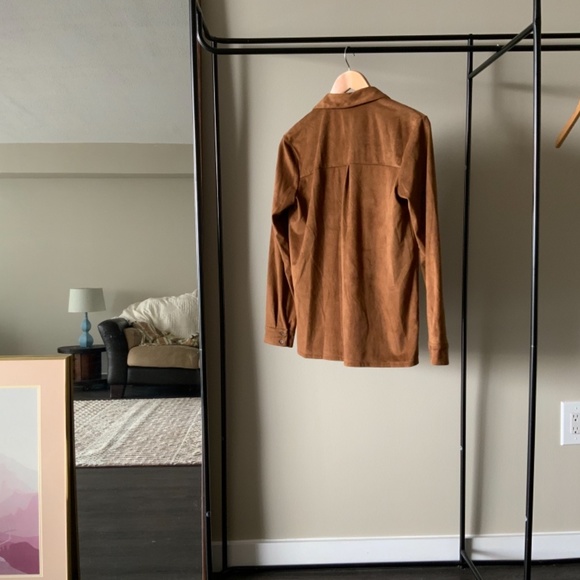 Velvet Oversized Button Down Shirt - Picture 2 of 3